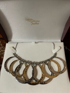 Modern Vintage Dual Tone Statement Necklace